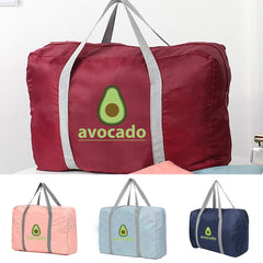 Large Capacity Travel Bag Clothing Storage Luggage Handbag Avocado Print
