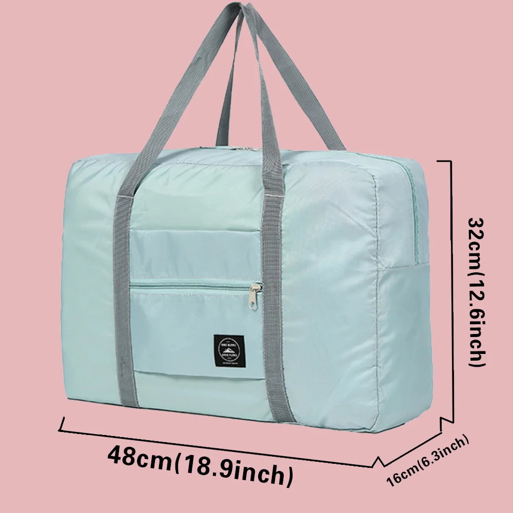 Large Capacity Travel Bag Clothing Storage Luggage Handbag Avocado Print