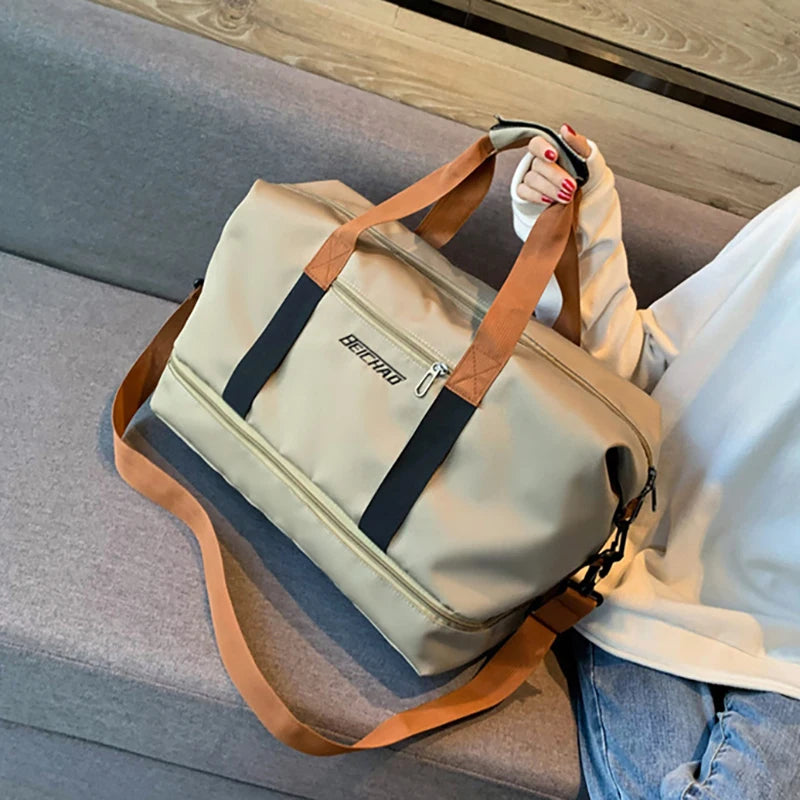 Large Capacity Travel Tote Weekend Bag Sports Duffle Wet Dry Waterproof Bag