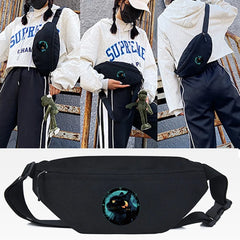 Cat Print Waist Bag Chest Pack Crossbody Hip Hop Sport Shoulder Pack