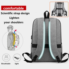 Waterproof Business Backpack Men USB Charging School Backpack 15.6 Inch Laptop B