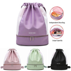 Large Capacity Women Backpack Dry Wet Separation Oxford Cloth Travel Sports Bag