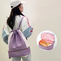 Large Capacity Women Backpack Dry Wet Separation Oxford Cloth Travel Sports Bag