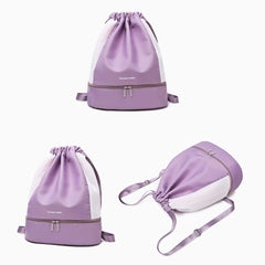 Large Capacity Women Backpack Dry Wet Separation Oxford Cloth Travel Sports Bag