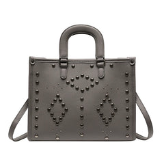 Large Capacity Women Handbags Western Style Texture PU Leather Shoulder Bags