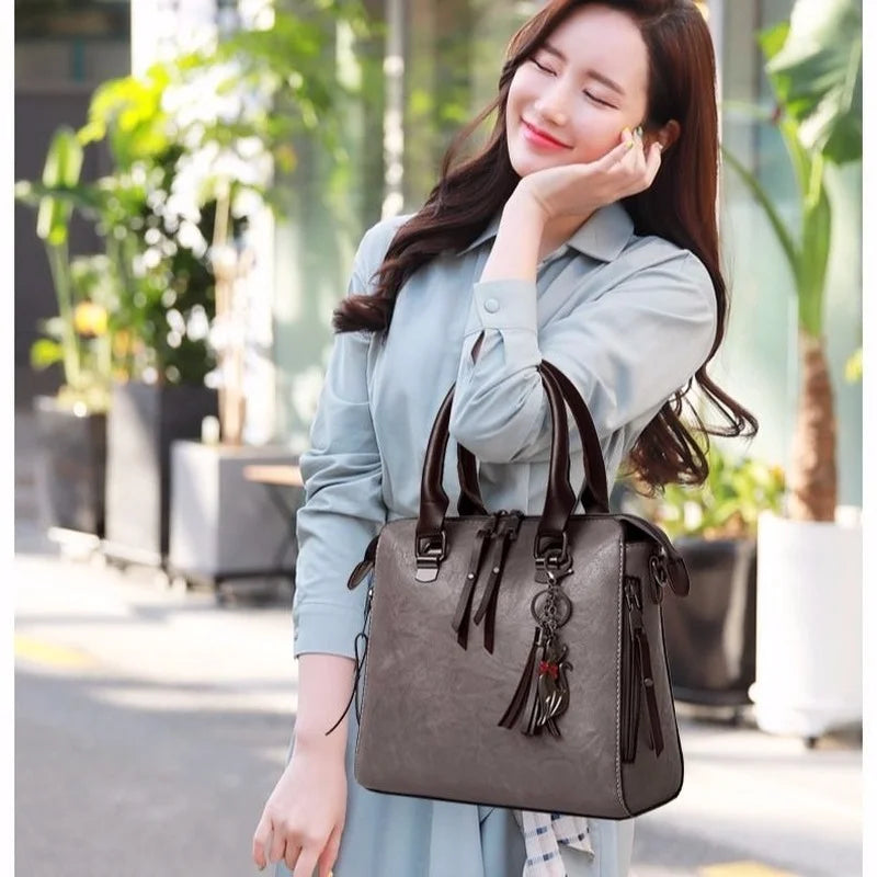 Large Capacity Women Pu Leather Handbags 4 Pieces Set Tote Messenger Bag E269