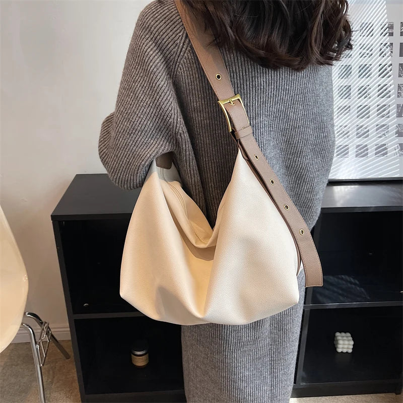 Large Capacity Women Leather Handbags Casual Tote Bags