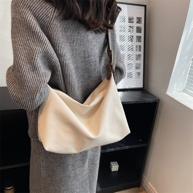 Large Capacity Women Leather Handbags Casual Tote Bags