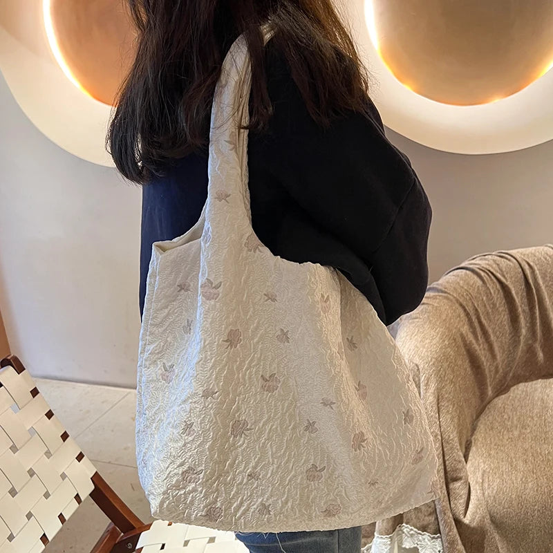 Large Capacity Women Tote Bag High Print Canvas Single Shoulder Bag