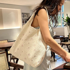 Large Capacity Women Tote Bag High Print Canvas Single Shoulder Bag