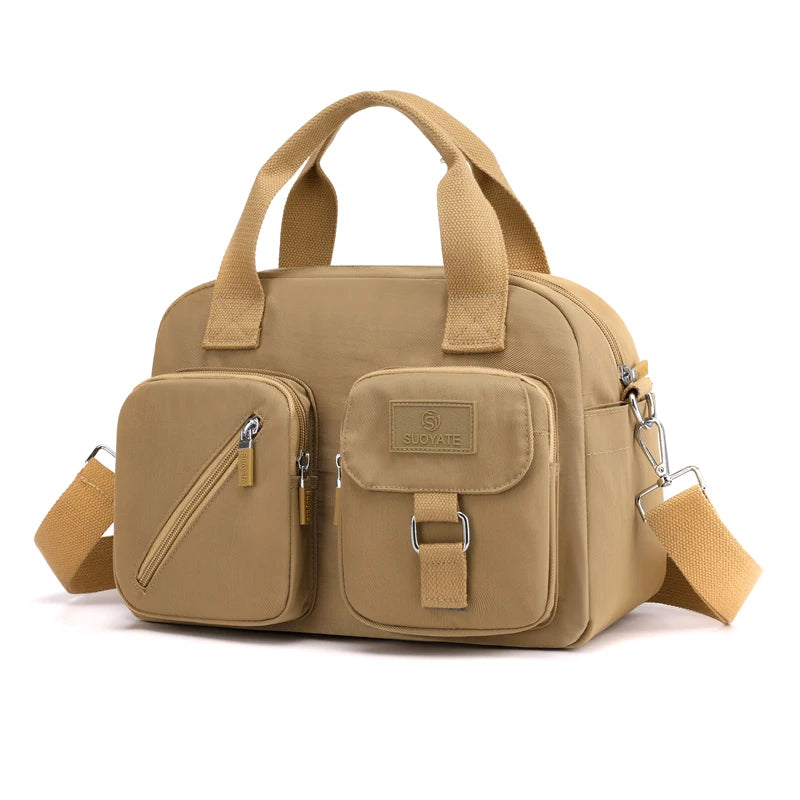 Large Capacity Women Travel Handbag Durable Fabric Shoulder Bag