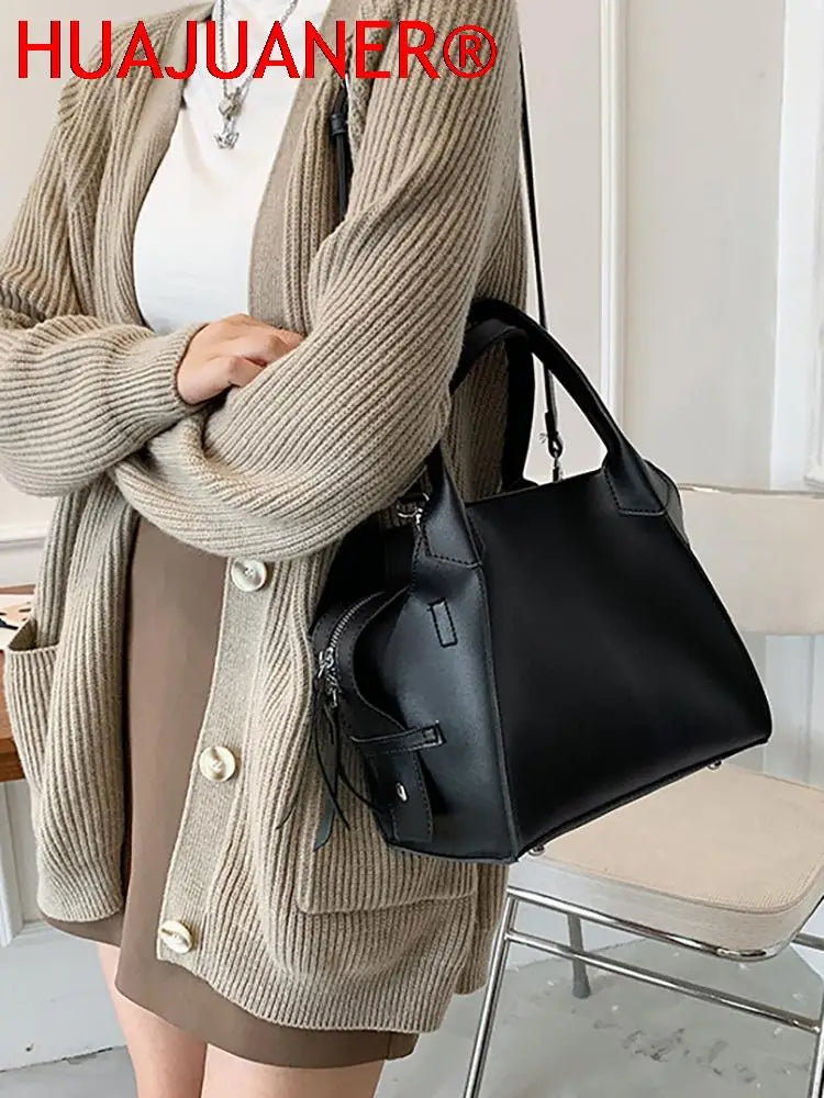 Large Capacity Women's Bucket Shoulder Bag