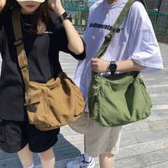 Canvas Shopper Travel Crossbody Shoulder Bags For Women