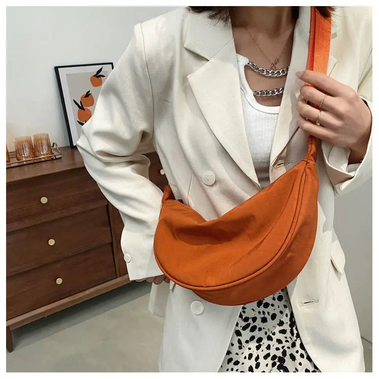 Women's Hobos Shoulder Bag Soft Nylon Crossbody Bags Korea Style Handbags