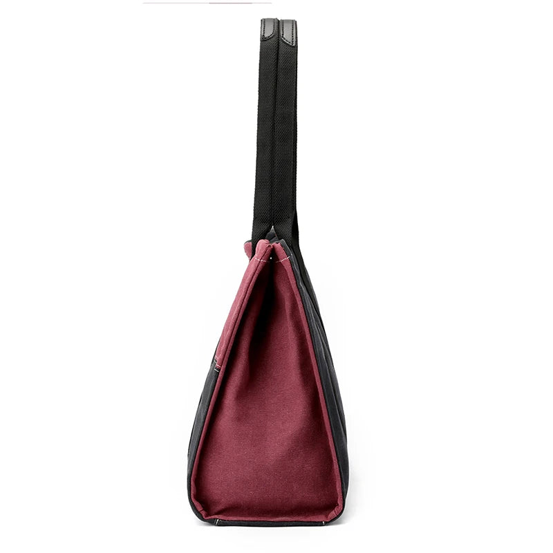 Women's Canvas Shoulder Bag High Purse Patchwork Totes