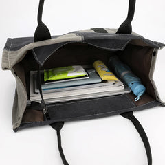 Women's Canvas Shoulder Bag High Purse Patchwork Totes