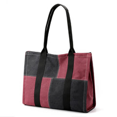 Women's Canvas Shoulder Bag High Purse Patchwork Totes