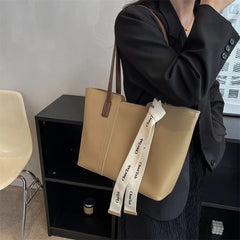Large Capacity Women's Tote Pack PU Leather Shoulder Bag