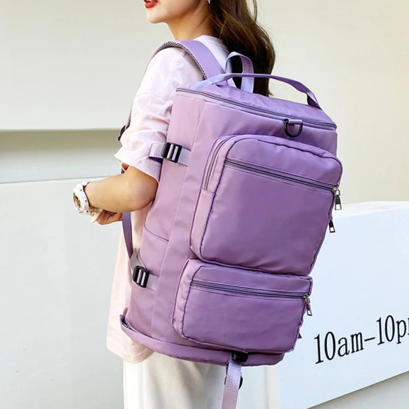 Large Capacity Women's Travel Bag Casual Weekend Travel Backpack Ladies Sports