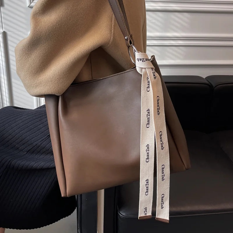 Vintage Leather Tote Bag Crossbody Handbag Women