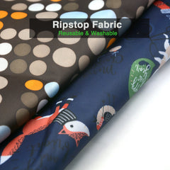 Large Reusable Grocery Shopping Bag Eco Tote 50lb Pocket Foldable Washable