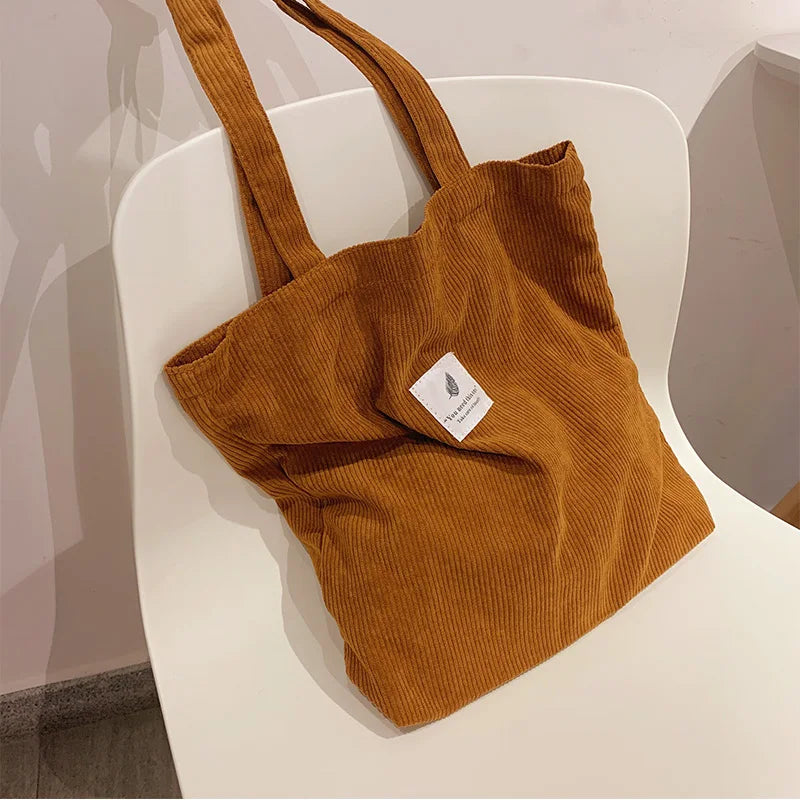 Large Shopper Totes Bag Corduroy Bag Handbags for Women