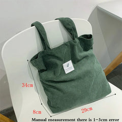 Large Shopper Totes Bag Corduroy Bag Handbags for Women