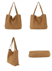 Large Canvas Handbag Tote Bag Unisex Shopping Hobo
