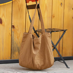 Large Canvas Handbag Tote Bag Unisex Shopping Hobo