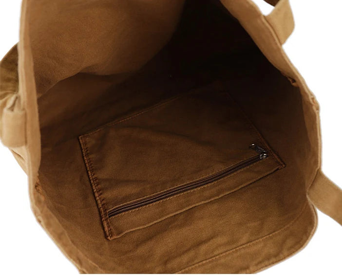 Large Canvas Handbag Tote Bag Unisex Shopping Hobo