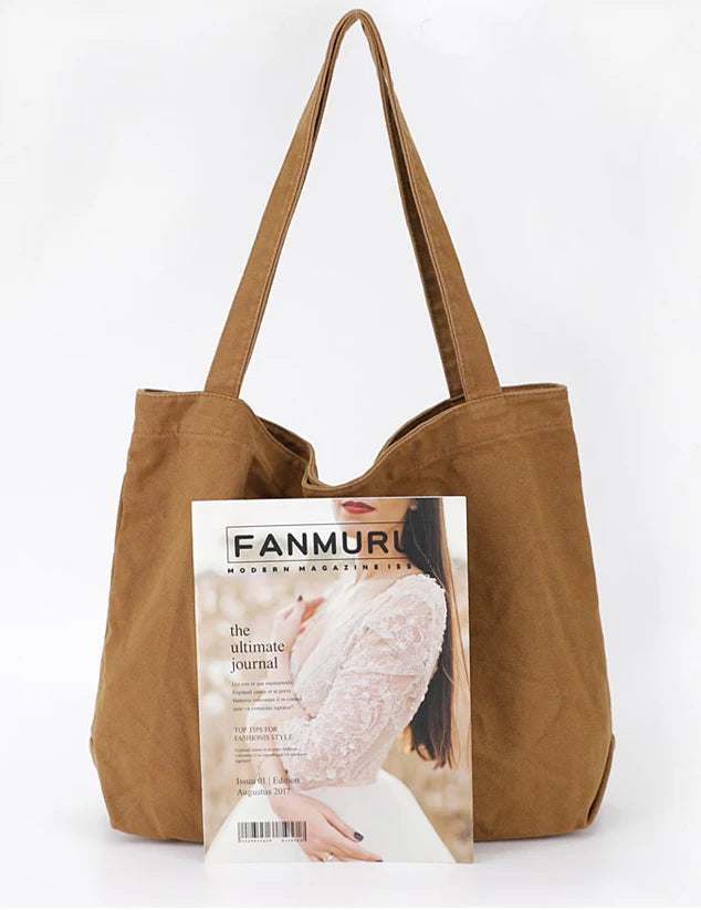 Large Canvas Handbag Tote Bag Unisex Shopping Hobo
