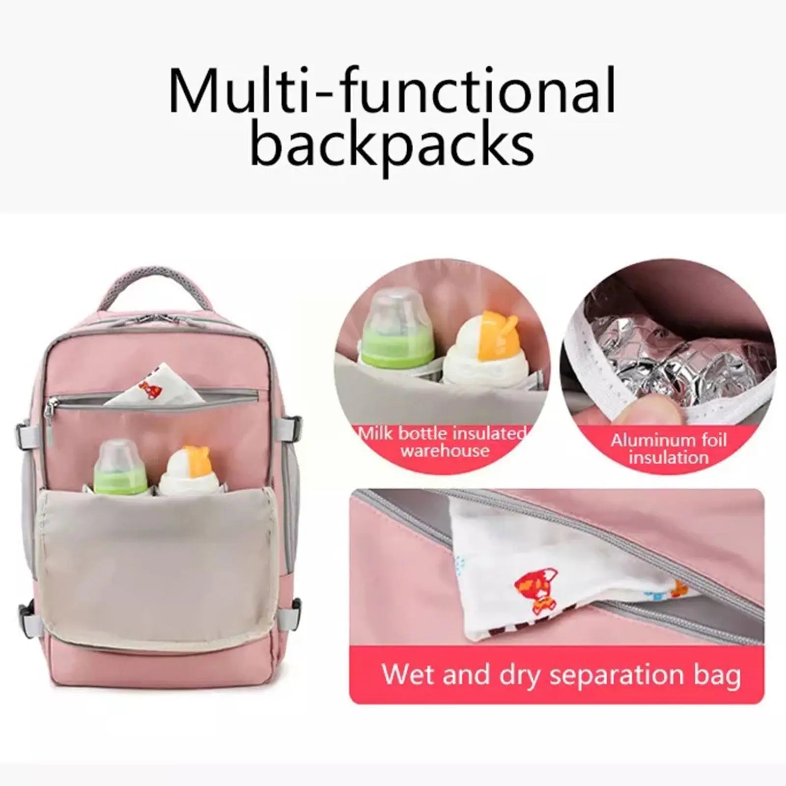 Large Travel Backpack Women Hiking Backpack Waterproof Diaper Casual Daypack