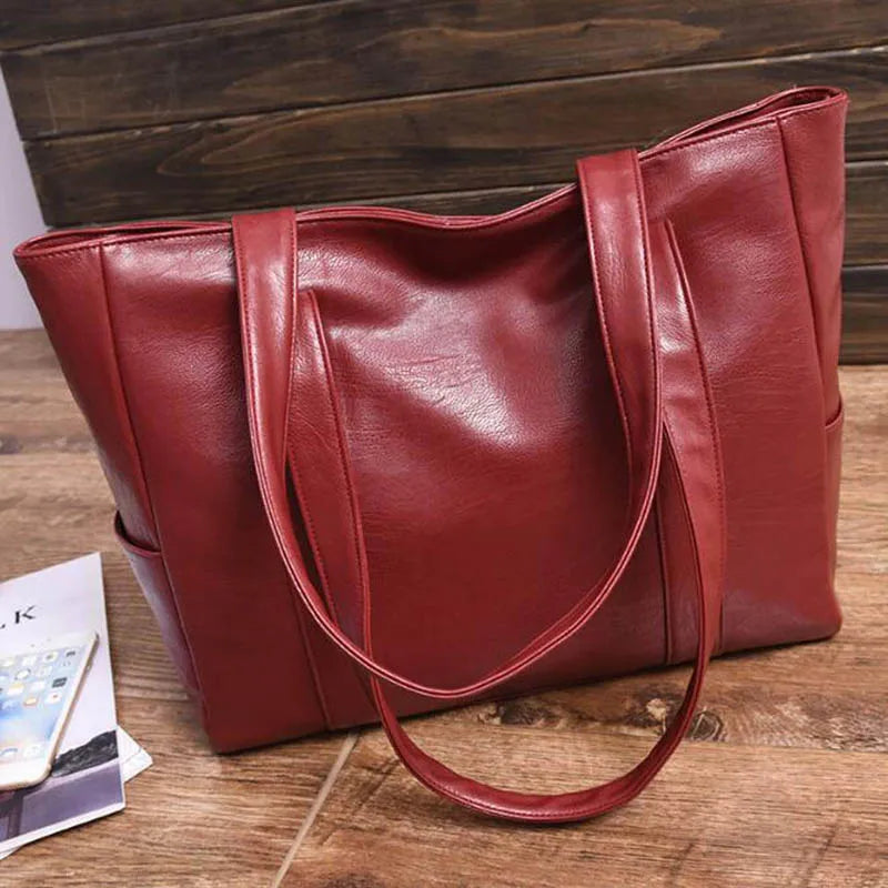 Large Women Leather Handbags PU Tote Bag Female Shoulder Bags