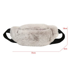 Plush Winter Waist Bag Large Women's Fanny Pack Chest Bag