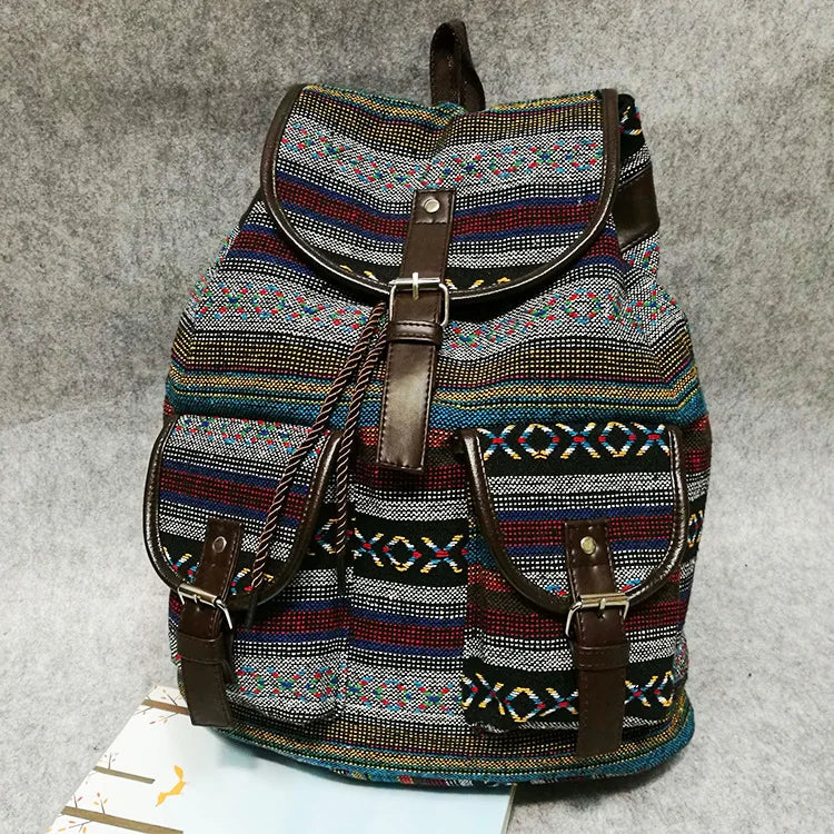 Bohemian Print Ethnic Style Backpack for Women