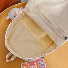 Large-capacity Multi-Pocket Nylon School Bag for Girls