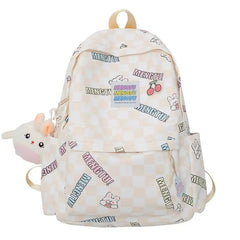 Large-capacity Multi-Pocket Nylon School Bag for Girls