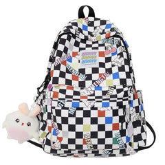 Large-capacity Multi-Pocket Nylon School Bag for Girls