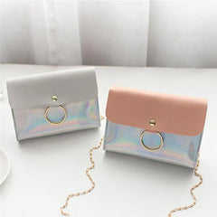 Laser Crossbody Chain Mini Shoulder Bag Circle Small Messenger Women Evening Clu