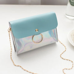 Laser Crossbody Bag Chain Mini Shoulder Evening Clutch Circle Messenger