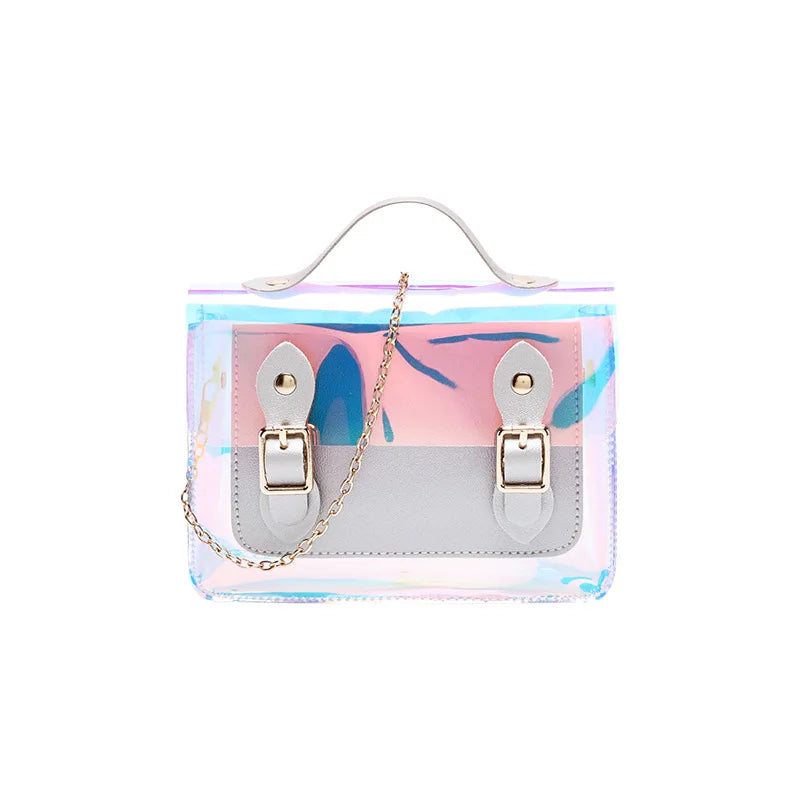 Transparent Laser Crossbody Bag Women Shoulder Messenger Mini Tote PVC Small