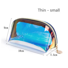 Laser Cosmetic Bag Semicircle Travel Storage Portable Toiletry Bag