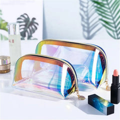 Laser Cosmetic Bag Semicircle Travel Storage Portable Toiletry Bag