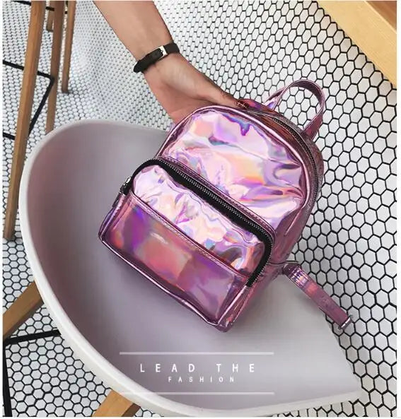 Holographic Backpack for Teenage Girls - Two Sizes