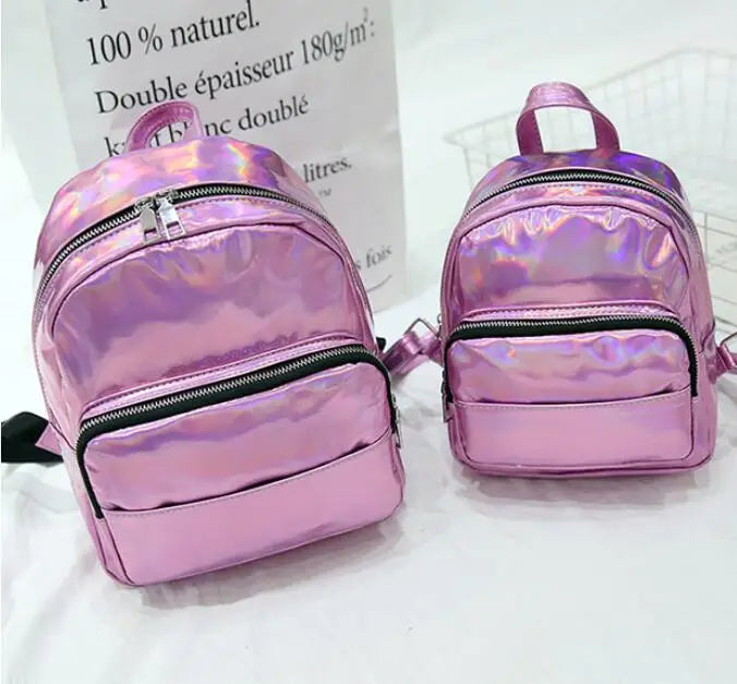 Holographic Backpack for Teenage Girls - Two Sizes