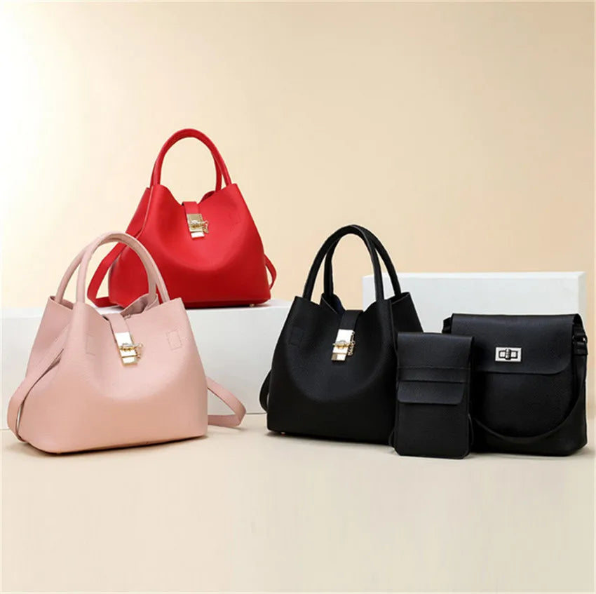 Medium Handbags Set for Women - 3 Piece Woman Hand Bag