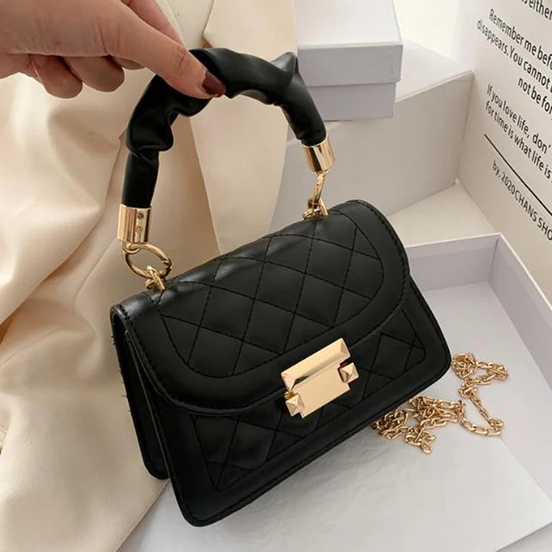 Lattice Bag Sling Chains Shoulder Messenger Totes Bag