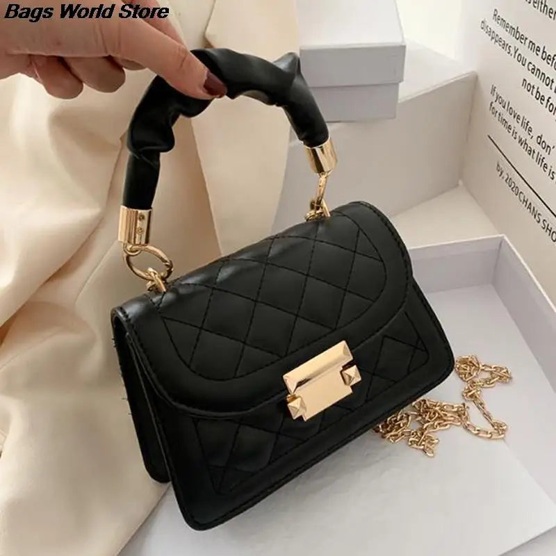 Lattice Bag Sling Chains Shoulder Messenger Totes Bag