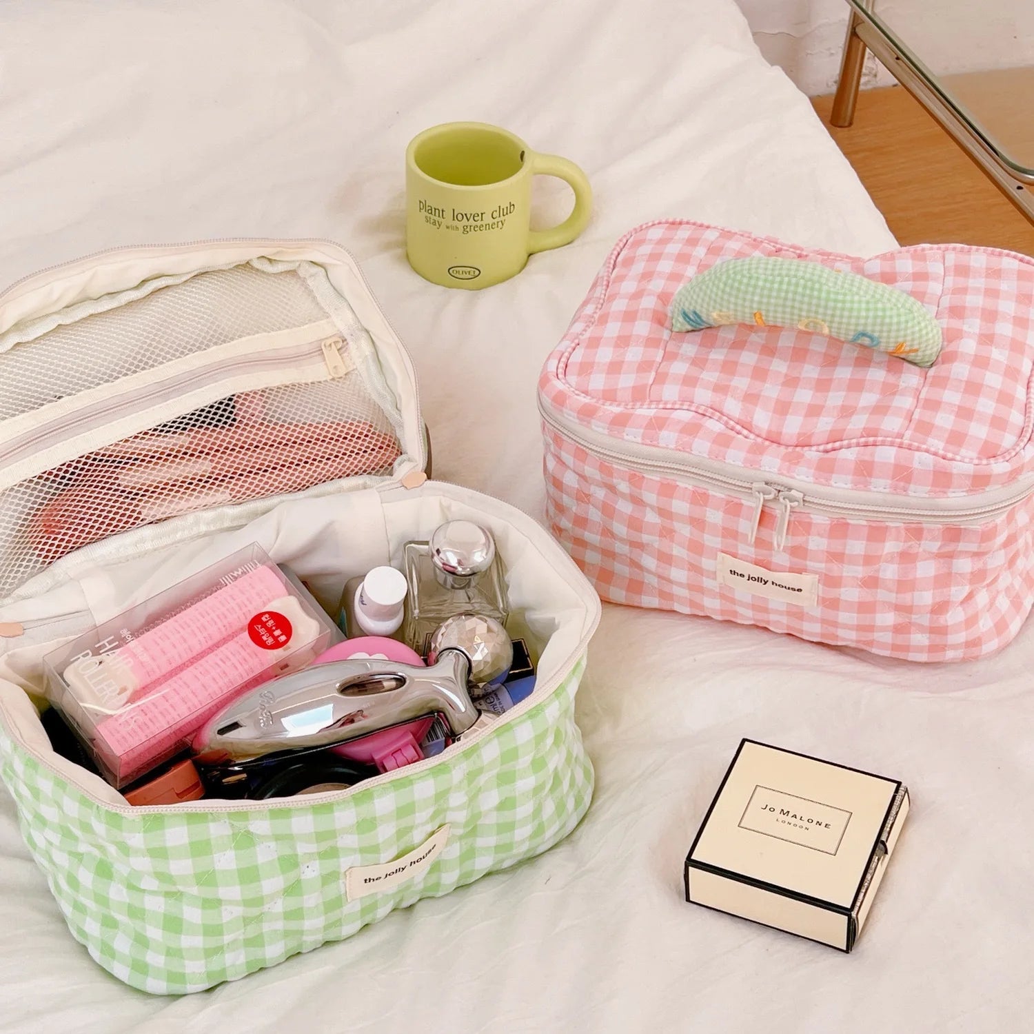 Portable Makeup Organizer Bag Large Capacity Cosmetic Storage Travel Bag