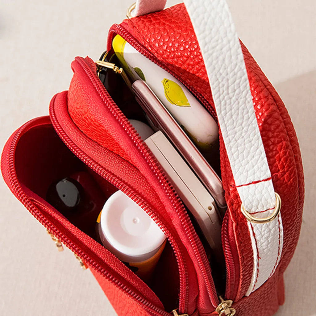 Leather Mini Backpack School Bag Women Style Solid Small Shoulder Bag